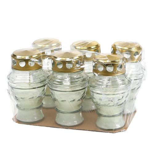 Floristik24 Grave light white H13cm 6pcs