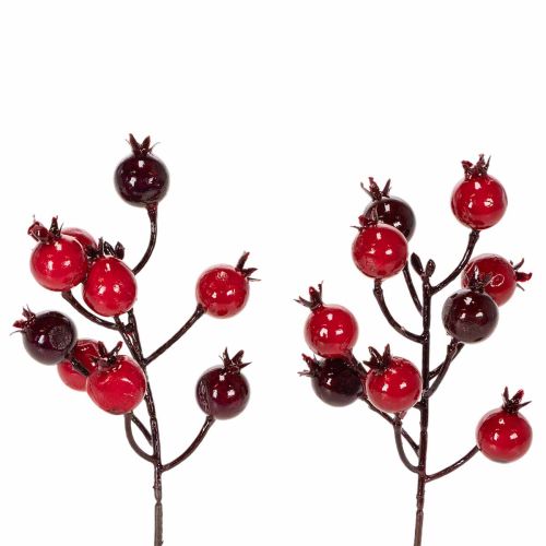 Product Artificial pomegranate branch with branching stems as vase decoration, 19cm, 4 pieces