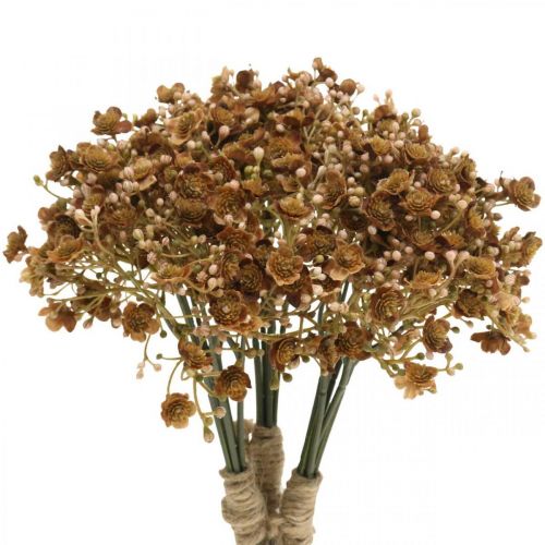 Floristik24 Gypsophila artificial brown for autumn bouquet 29.5cm 18p
