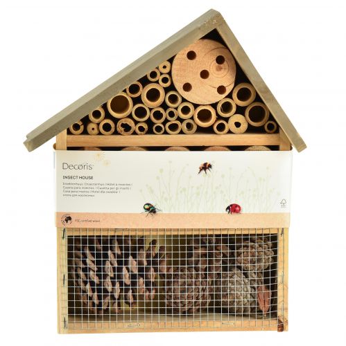 Product Insect hotel insect house light brown 25cmx8.5cmx32cm