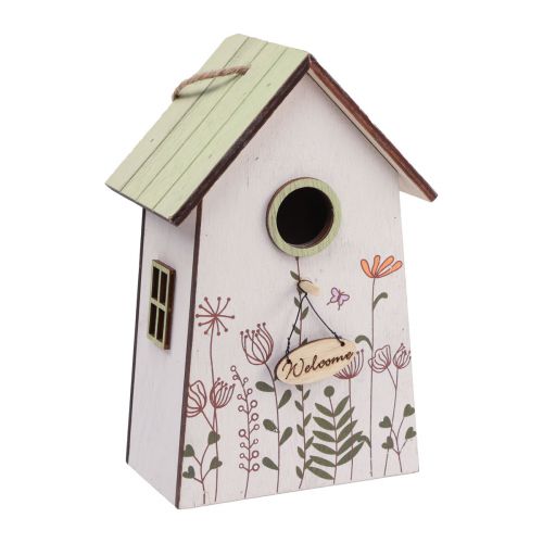 Product Hanging decoration spring decoration birdhouse decoration nesting box green white 19cm