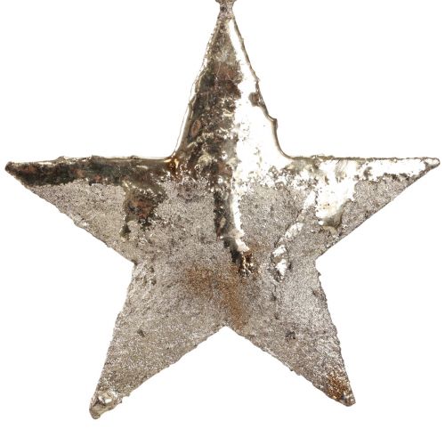 Product Hanging decoration star metal Christmas decoration silver 15.5cm 3pcs