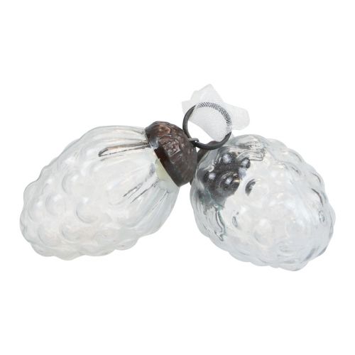 Product Christmas decorations glass hanging glass cones 3×4.5cm 12 pcs