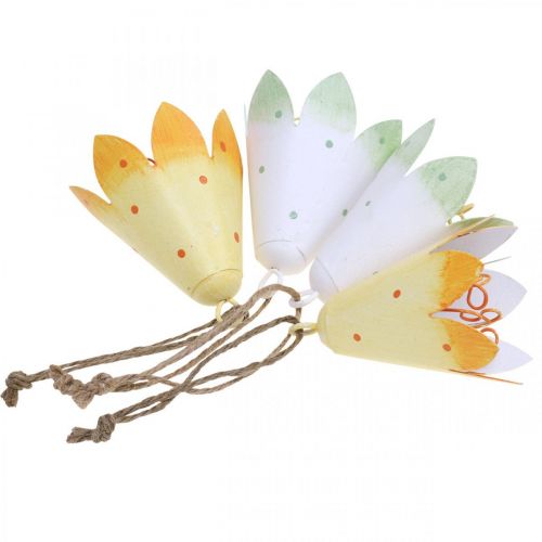 Floristik24 Blossoms hanging around, spring decoration, metal pendant H7.5cm 4pcs