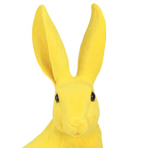 Product Rabbit Yellow Sitting Easter Bunny Decoration flocked 16×13×35cm