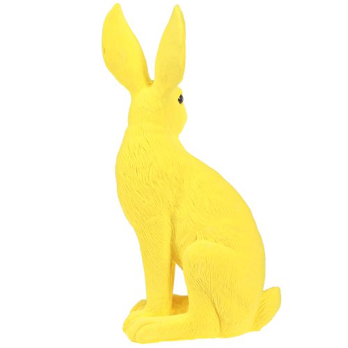 Product Rabbit Yellow Sitting Easter Bunny Decoration flocked 16×13×35cm