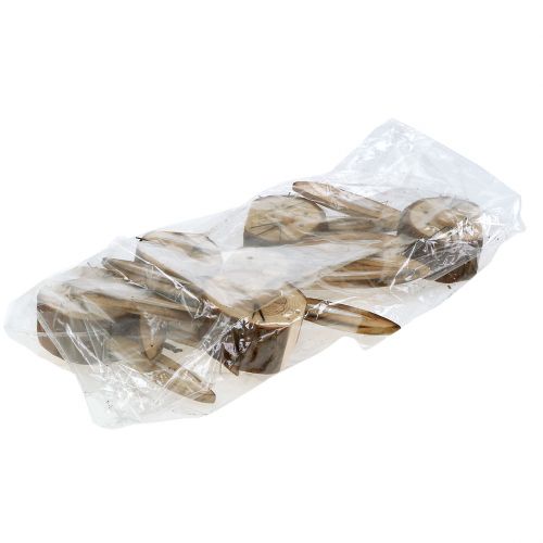 Floristik24 Rabbit head made of wood nature 11cm - 12cm 6pcs