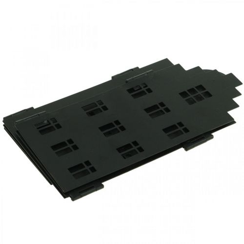 Floristik24 Deco house metal black stand city silhouette 40 × 18cm