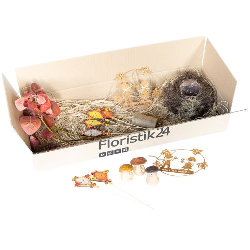 Product Autumn decoration set hedgehog mushrooms dragon – buy decoration box cheap