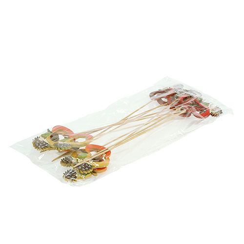 Floristik24 Autumn sticks hedgehog with apple 7cm 12pcs