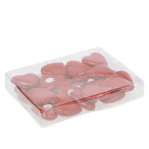 Floristik24 Heart to glue 3.5cm red 24pcs