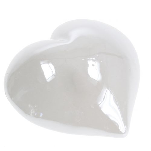 Floristik24 Heart white mother-of-pearl 7cm 4pcs