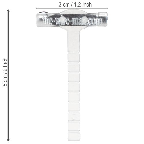 Product Wedding lapel pins transparent/silver 5 cm 50 pieces