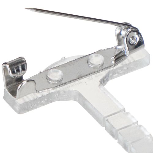 Product Wedding lapel pins transparent/silver 5 cm 50 pieces
