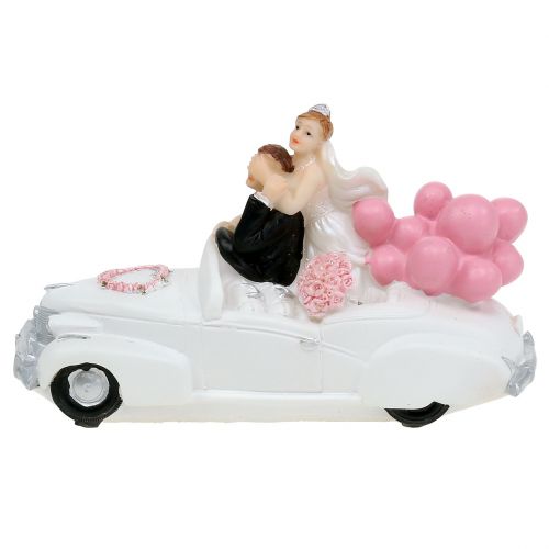 Floristik24 Wedding figure bridal couple in the car 16cm