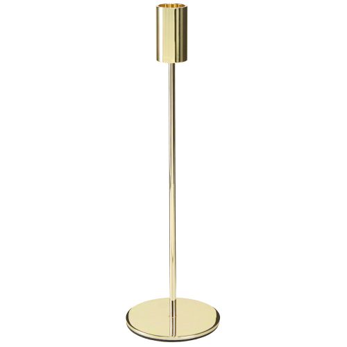 Product Tall taper candle holder, gold metal, 27.5cm, 4 pieces