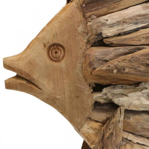 Product Wooden fish deco large, deco fish standing H50cm