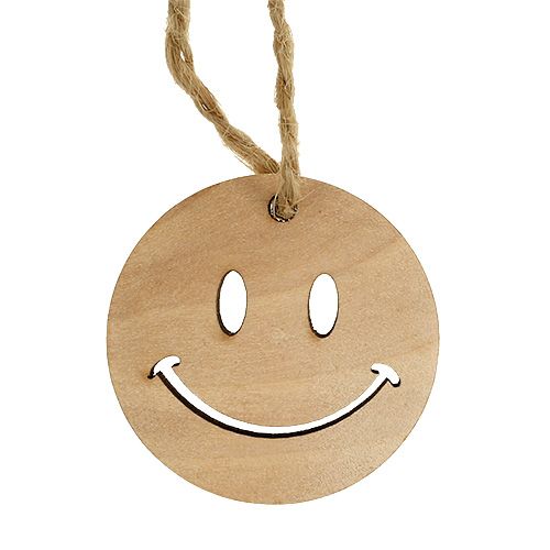 Product Wooden emoticon 4cm nature 24pcs