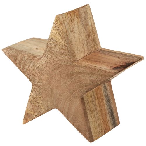 Wooden decoration star decoration mango wood table decoration natural Ø20cm