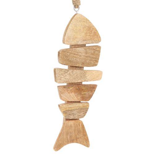 Wooden Fish for Hanging Maritime Jute Natural 27cmx2cmx10cm