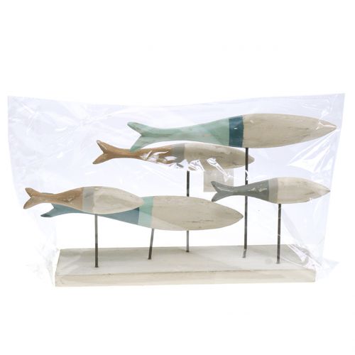 Floristik24 Wooden fish on a stand 34cm x 16cm x 7.5cm