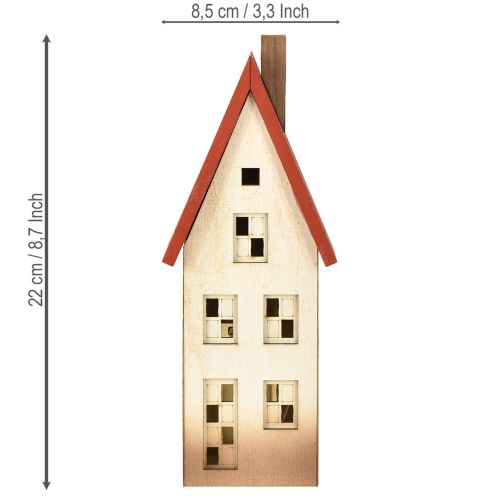 Product Wooden house LED light house For battery 8.5×6.5×22cm