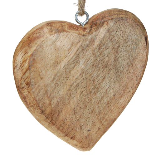 Wooden heart natural decorative hearts for hanging wood 10cm 8 pcs