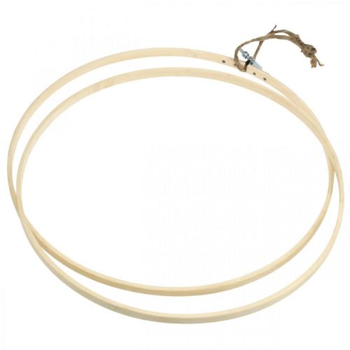 Product Wooden ring round, handmade, embroidery frame, DIY, boho style Ø24cm