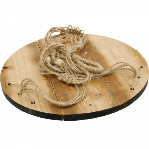 Product Plant swing, flower tray on a rope, hanging basket with macrame Ø34cm L84cm