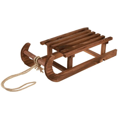 Product Wooden sleigh decoration winter decoration wood in brown 49,5cm