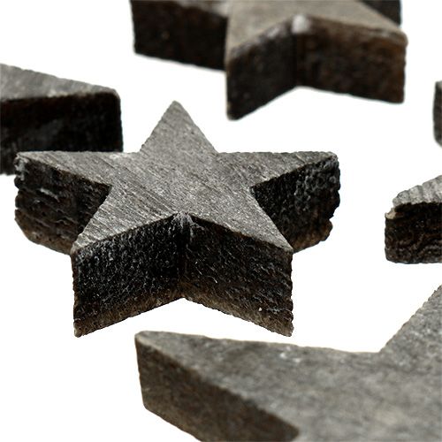 Product Wooden star for scattering grey 2.7-5cm 72 pcs