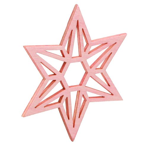 Product Wooden stars Christmas decoration wooden stars orange 8cm 16 pcs