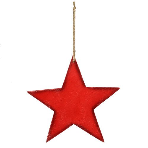 Floristik24 Wooden stars to hang 30cm red 3pcs