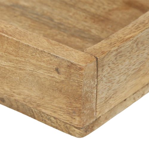 Product Wooden Tray Rectangular Decorative Tray Wood 39×15.5×4cm 2pcs