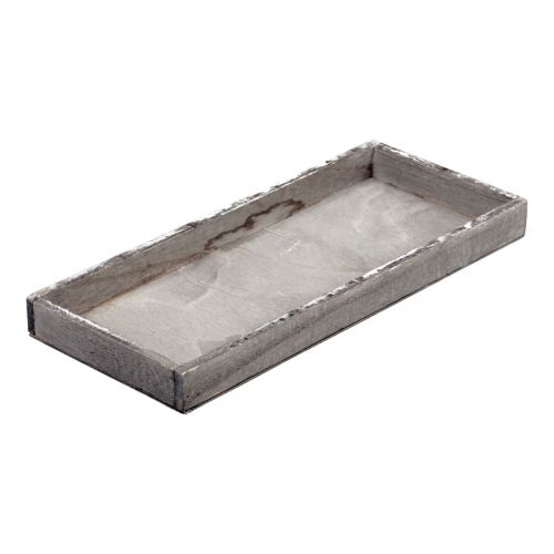 Floristik24 Wooden tray vintage square decorative tray wood grey 35×15×3cm