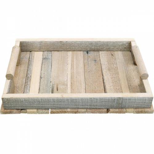 Floristik24 Decorative tray, wooden decoration, wooden tray, table decoration 37.5cm