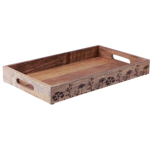 Wooden tray decorative tray mango wood natural 43x26x5cm