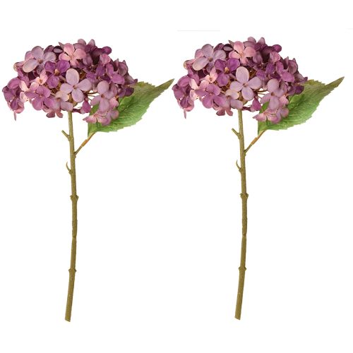 Product Artificial Hydrangeas Purple Artificial Flowers Hydrangea 34cm 2pcs