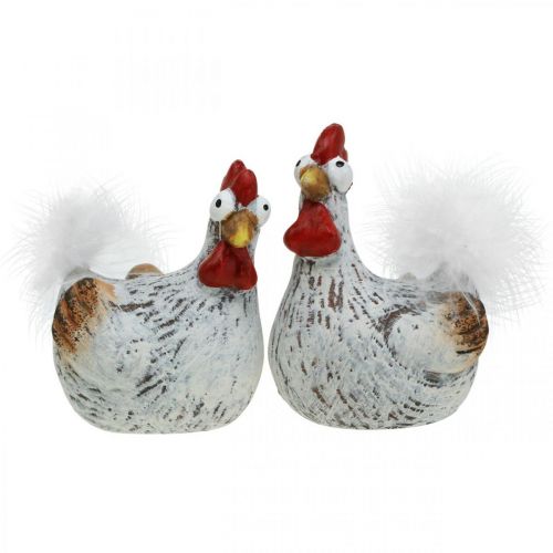 Floristik24 Easter Hens Funny Chicken Chickens Deco Ceramic 4pcs