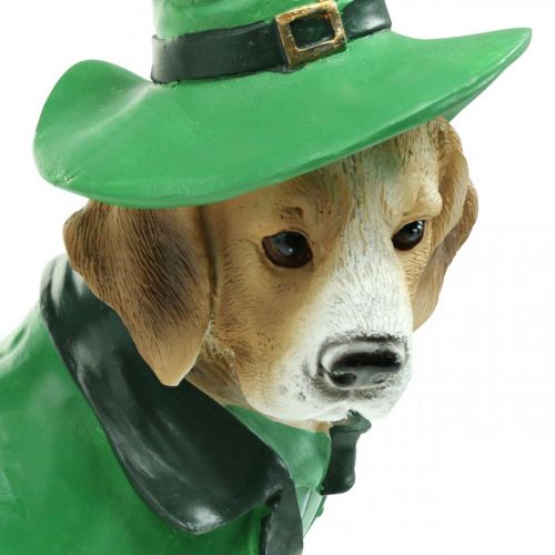 Product Beagle in Hat St. Patrick's Day Dog in Suit Garden Decor Hound H24.5cm