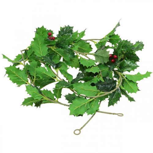 Product Christmas garland artificial holly Ilex garland 160cm