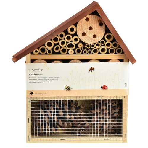 Product Insect hotel brown insect house wood 25cmx8.5cmx32cm