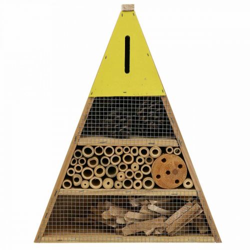 Floristik24 Insect Hotel Insect House Wood Green Yellow 30.5x39cm