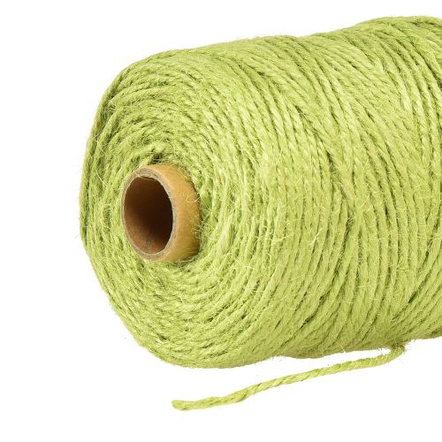 Product Jute ribbon light green jute cord ribbon jute green Ø3mm 200m