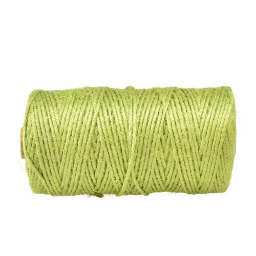 Product Jute ribbon light green jute cord ribbon jute green Ø3mm 200m