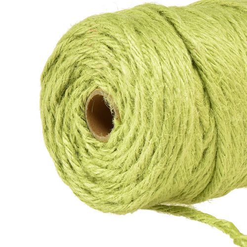 Product Jute ribbon jute cord ribbon decorative ribbon jute green Ø4mm 100m