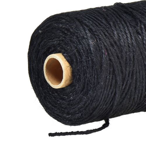 Product Jute ribbon jute cord ribbon jute black decorative ribbon Ø3mm 200m