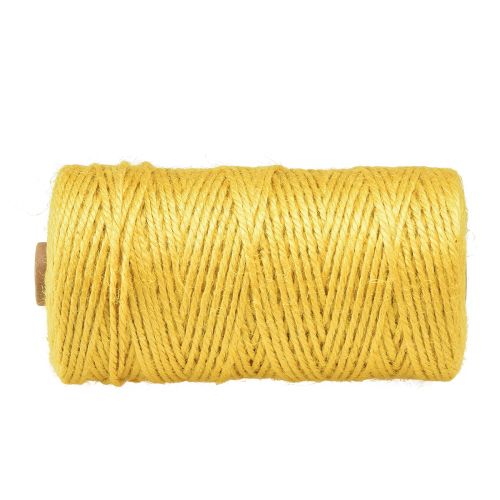 Product Jute ribbon jute cord decorative ribbon jute yellow Ø3mm 200m