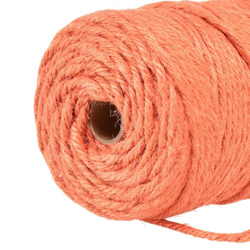 Product Jute ribbon jute cord decorative ribbon jute orange Ø4mm 100m