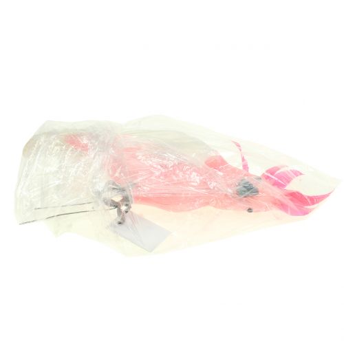 Floristik24 Decorative cockatoo pink 32cm